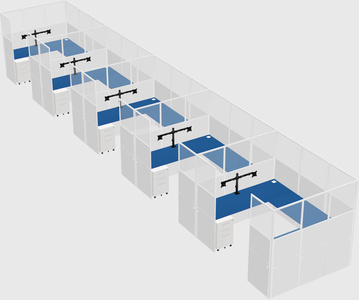 U-shaped cubicle