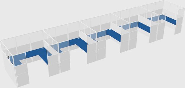 U-shaped cubicle