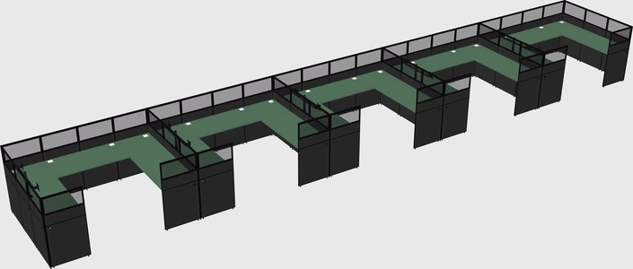 U-shaped cubicle