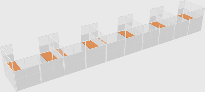 U-shaped cubicle