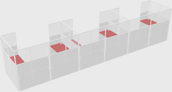 U-shaped cubicle