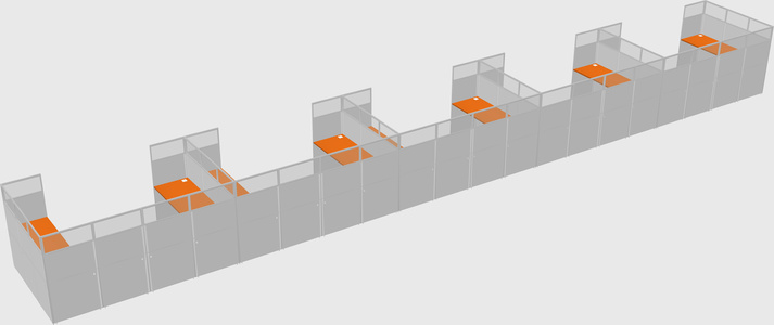 U-shaped cubicle