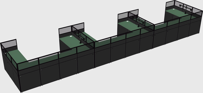 U-shaped cubicle