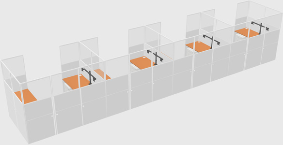 U-shaped cubicle