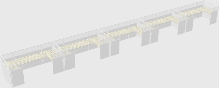 U-shaped cubicle