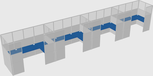 U-shaped cubicle