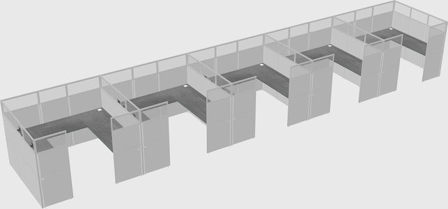 U-shaped cubicle