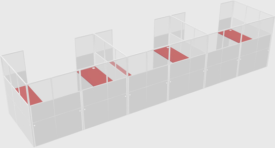 U-shaped cubicle