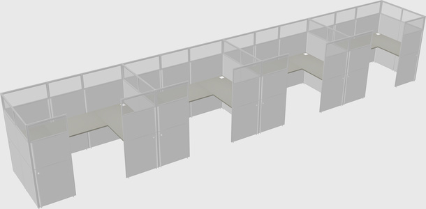 U-shaped cubicle