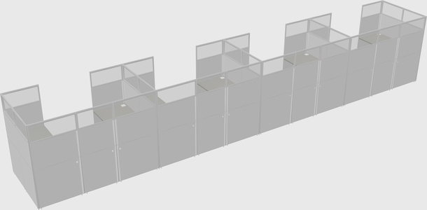 U-shaped cubicle