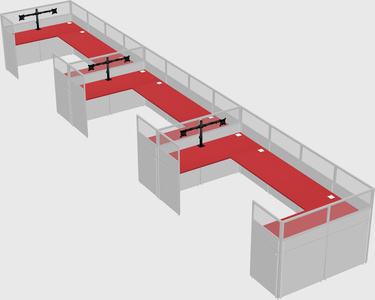 U-shaped cubicle