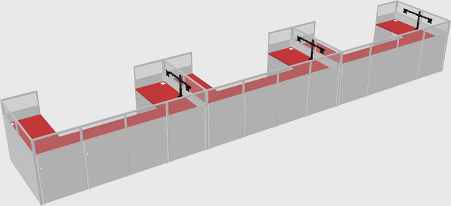 U-shaped cubicle