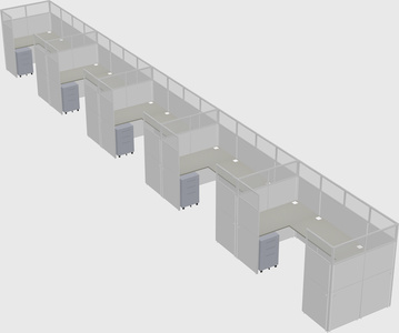 U-shaped cubicle