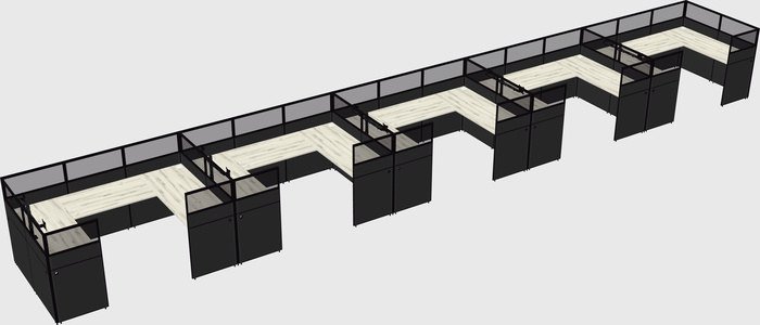 U-shaped cubicle