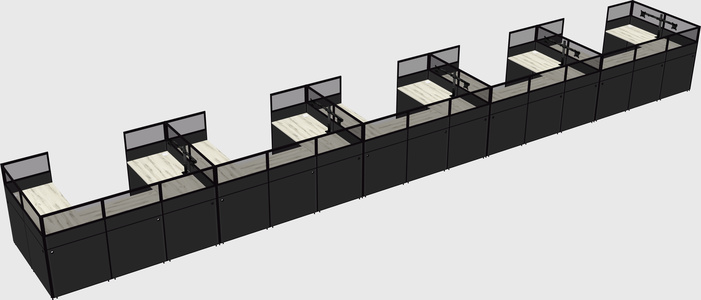 U-shaped cubicle