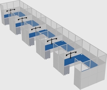 U-shaped cubicle