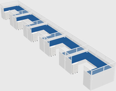 U-shaped cubicle