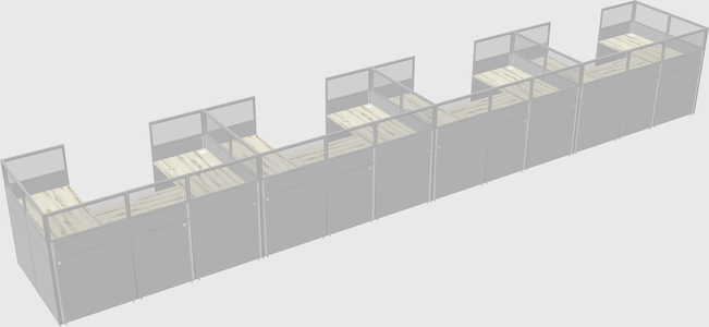 Cabine en u