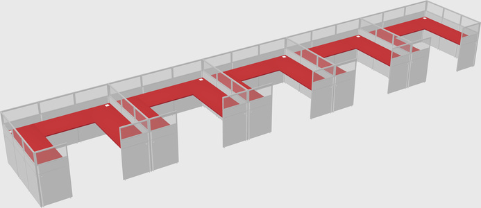 U-shaped cubicle
