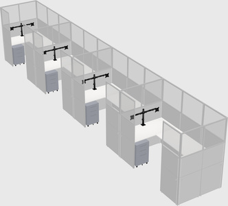 U-shaped cubicle