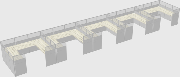 U-shaped cubicle