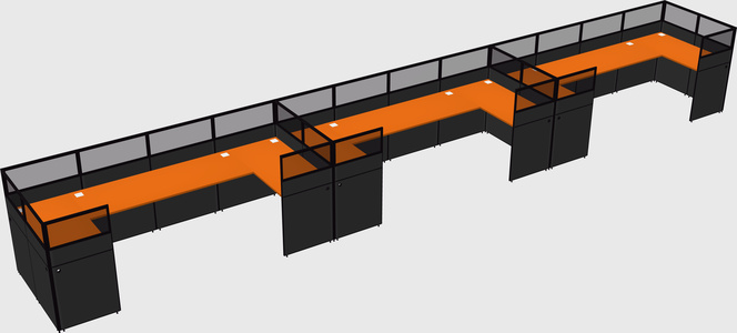 U-shaped cubicle
