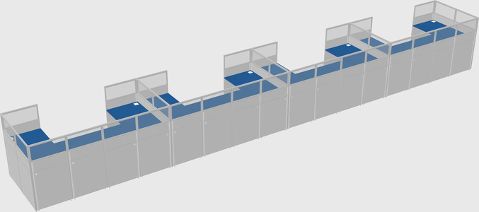 U-shaped cubicle
