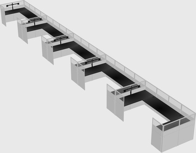 U-shaped cubicle