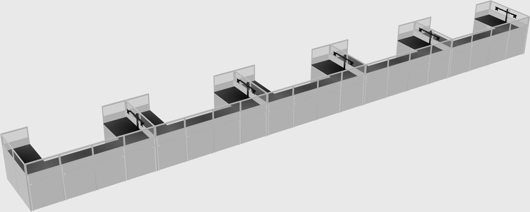U-shaped cubicle