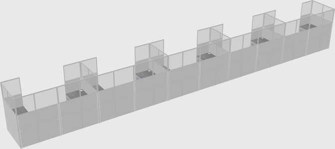 U-shaped cubicle