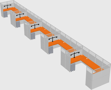 U-shaped cubicle