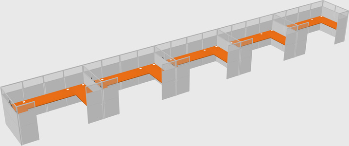 U-shaped cubicle
