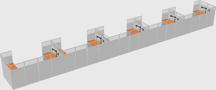 U-shaped cubicle