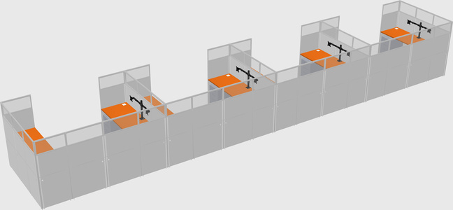 U-shaped cubicle