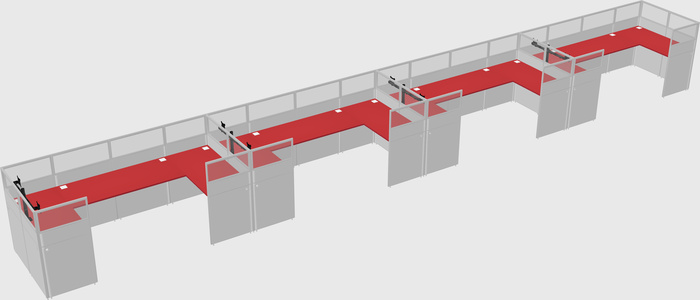U-shaped cubicle