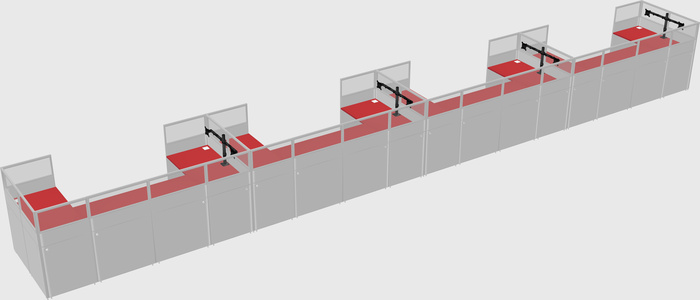 U-shaped cubicle