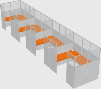 Cabine en u