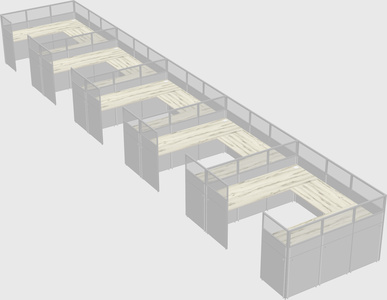 U-shaped cubicle