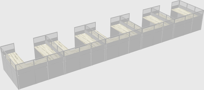 U-shaped cubicle