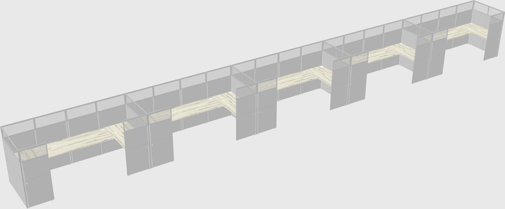 U-shaped cubicle