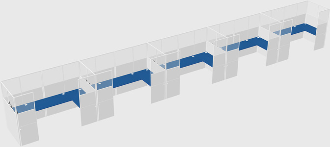 U-shaped cubicle