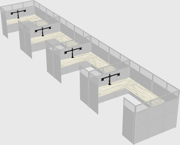 U-shaped cubicle