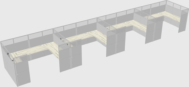 U-shaped cubicle