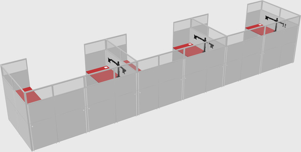 U-shaped cubicle