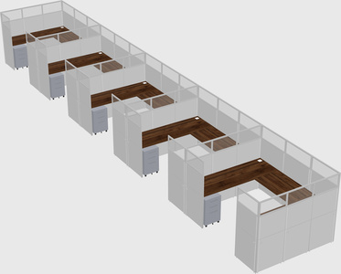 U-shaped cubicle