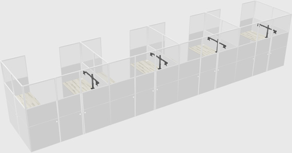 U-shaped cubicle