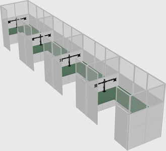 U-shaped cubicle