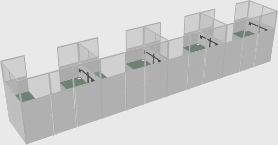U-shaped cubicle