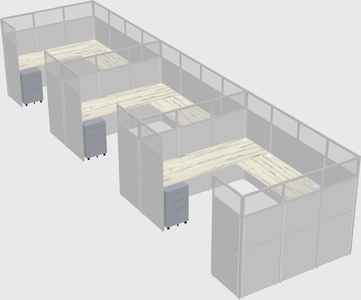 U-shaped cubicle