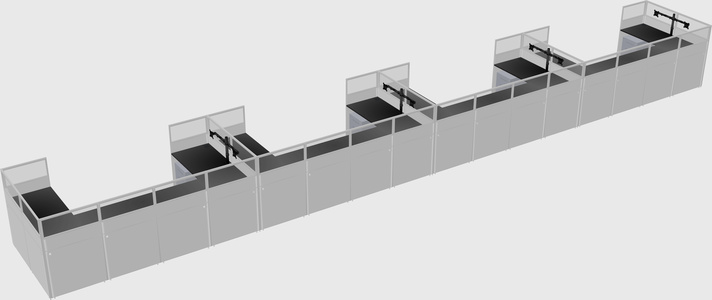U-shaped cubicle